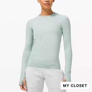 LuLulemon Rest Less Pullover Herringbone Fade Hazy Jade/Alpine White 6